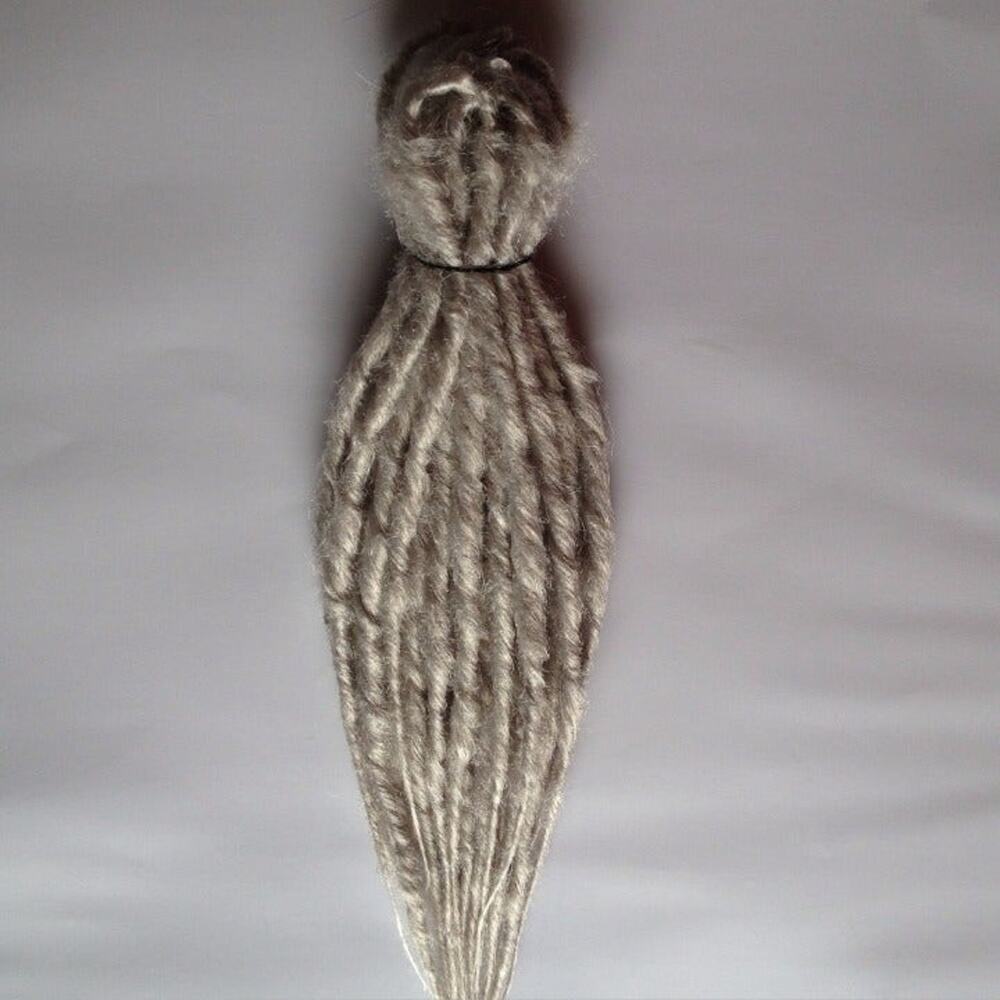 15 Silvery White DE Double Ended Dreads Dreadlocks Hair Extensions